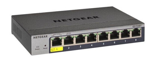 Netgear GS108Tv3 8-Port Gigabit Ethernet Smart Switch with Cloud Management (606449138634)