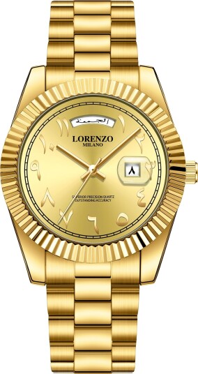 Lorenzo Day Date Arabic Gold Lorenzo Day Date Arabic Gold