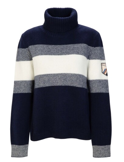 WoolLand Galdhøpiggen Strikkegenser Dame Blue Ink L WoolLand Galdhøpiggen Strikkegenser Dame Blue Ink L