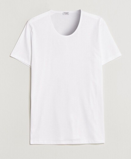 Zimmerli of Switzerland Sea Island Cotton Crew Neck T Shirt White Zimmerli of Switzerland Sea Island Cotton Crew Neck T Shirt White