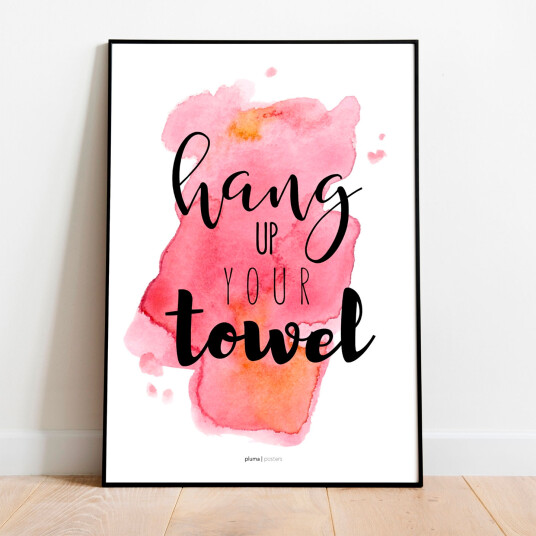 Hang up your towel - Lyserød av Pluma Posters Hang up your towel - Lyserød av Pluma Posters