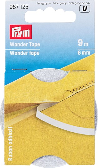 Prym Wonder Tape Dobbeltsidig tape Transparent 6mm 9m