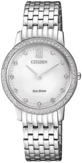 Citizen Dameklokke EX1480 82A Eco Drive 180 Hvit/Stål Ø30 mm