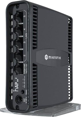 MikroTik hAP ax2 Wi-Fi 6 Trådløs Router med Dobbeltbånd og 4-Port Gigabit Switch