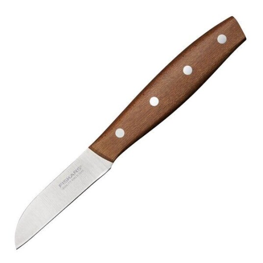 Fiskars   Folken grønnsakskniv 7 cm tre/stål