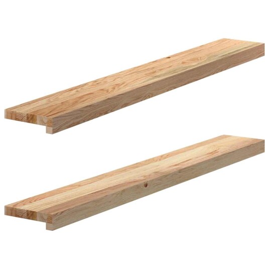 vidaXL Vinduskarmer 2 stk ubehandlet 110x15x2 cm heltre eik