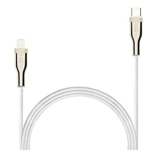 FIXED METAL series USB-C/Lightning MFI cable 2m White