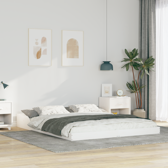 Sengestamme Hvit 140 x 200 cm Heltre furu