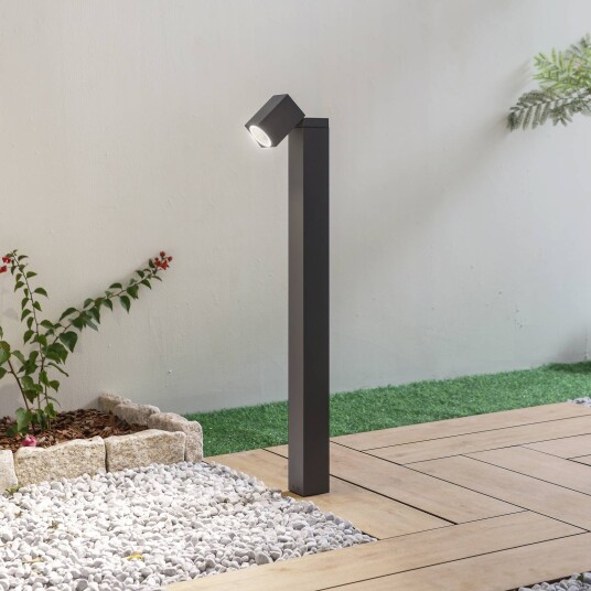 Lindby stibelysning Othil 80 cm høy grå aluminium