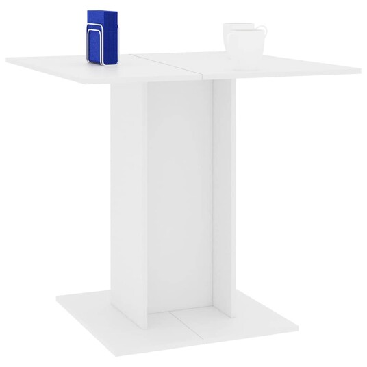 vidaXL Spisebord hvit 80x80x75 cm sponplate vidaXL Spisebord hvit 80x80x75 cm sponplate