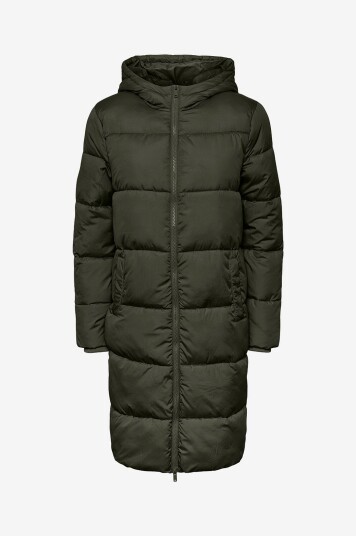 pieces   Jakke pcBee New Long Puffer Jacket BC   Grønn