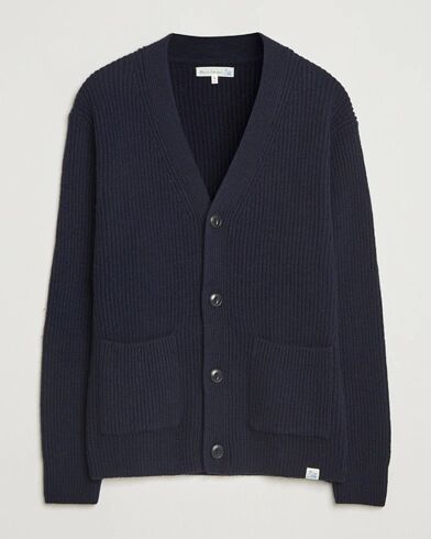 Merz b. Schwanen Merino/Cashmere Knitted Cardigan Dark Navy