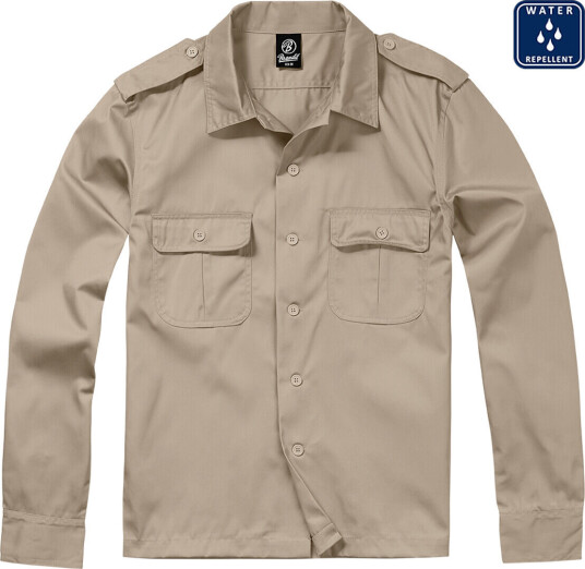 Brandit US langermet skjorte M Beige Brandit US langermet skjorte M Beige