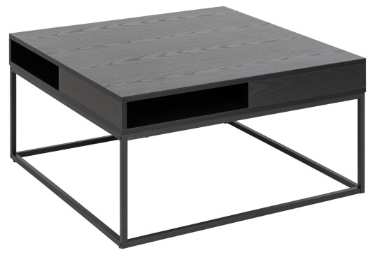 Willford sofabord 80 x 80 cm med åpent rom svart.