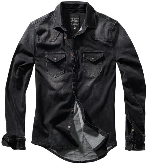 Brandit Riley Denim Skjorte M Svart