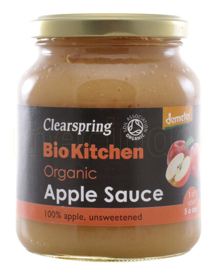 Clearspring Usøtet Biodynamisk Eplemos Ø 360gram