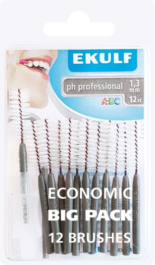 Ekulf PH Professional Mellomromstannbørste 1,3mm 1,3 mm 12 Stk