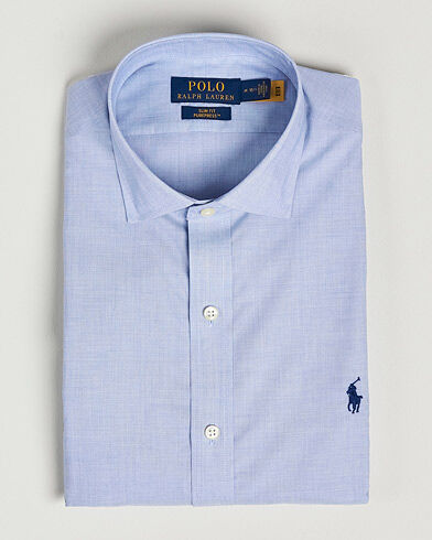 Polo Ralph Lauren Slim Fit Poplin Cut Away Dress Shirt Light Blue Polo Ralph Lauren Slim Fit Poplin Cut Away Dress Shirt Light Blue