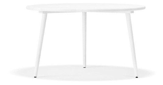 Stolab Miss Tailor spisebord rundt Ø 130 cm Hvit 21 dekkende, fast plate