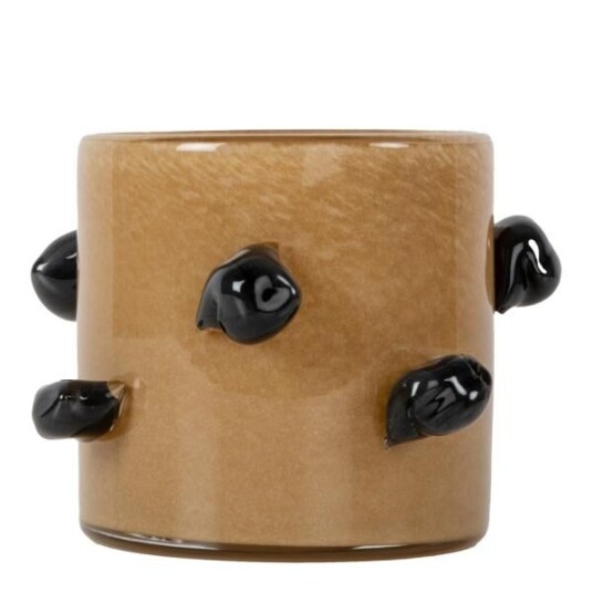 ByOn Arlo 10x10 Liten Lykt - Håndlaget Beige/Svart