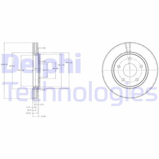 Bremseskive DELPHI BG4212