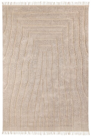 Ryetepper Farley Natural Cotton Shaggy beige Størrelse: 160 x 230 cm