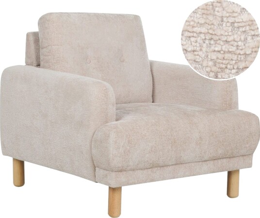 Lenestol Tuve Beige lyst tre/Bouclé
