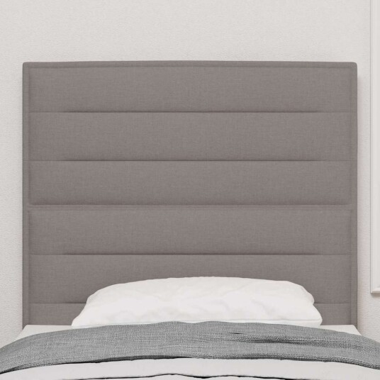 Sengegavl Linjer Design Taupe 100 cm Stoff