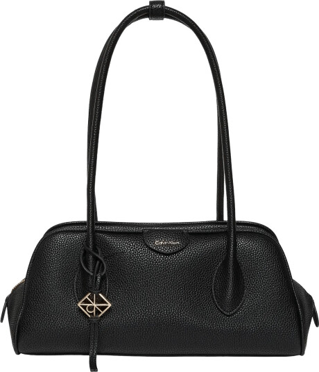 Calvin Klein Emblem Trio Pebble Shoulder Bag Black ONE SIZE