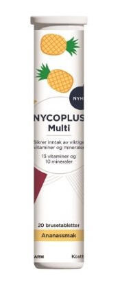 Nycoplus multi brusetabletter ananas 20 stk Nycoplus multi brusetabletter ananas 20 stk