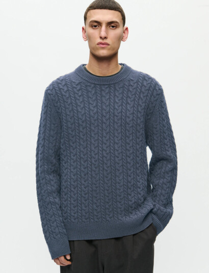 WOOD WOOD Wwsteve Crew Neck 25223 - Blue - XS