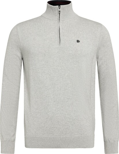 Superdry Prep Essential Cotton Half Zip LIGHTNING GREY MARL M Superdry Prep Essential Cotton Half Zip LIGHTNING GREY MARL M