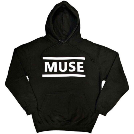 Muse Muse Unisex Pullover Hoodie: White Logo Black