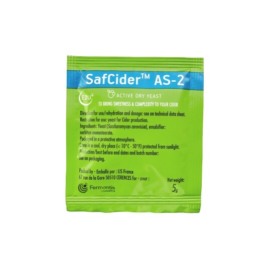 Fermentis SafCider AS 2 5g For både tørr og søt cider