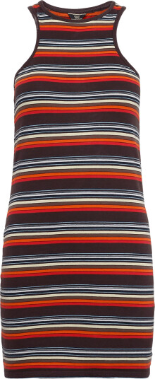 Superdry Vintage Stripe Racer Dress Brown 10 Superdry Vintage Stripe Racer Dress Brown 10