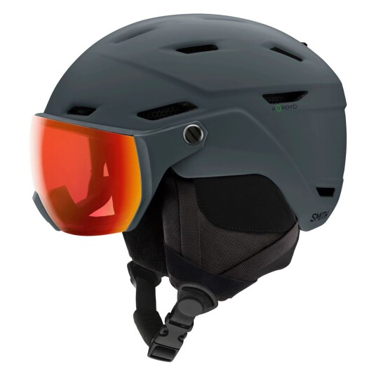 S/Mith Survey Skihjelm med Visir Matte Slate 55-59cm
