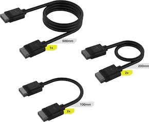 Corsair iCUE LINK Strøm- og Datakabelsett 3pk Corsair iCUE LINK Strøm- og Datakabelsett 3pk