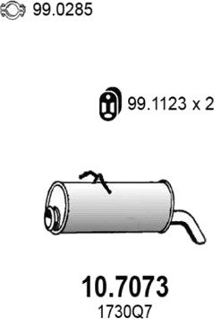 Bakre eksospotte ASSO 10.7073 Bakre eksospotte ASSO 10.7073