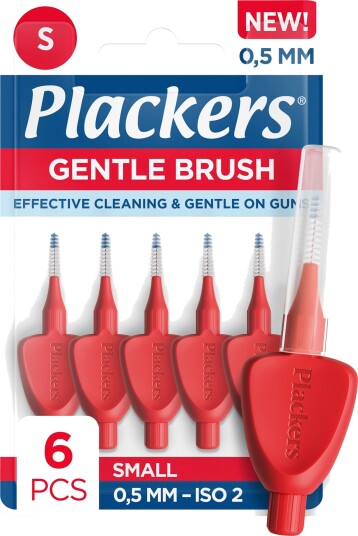 Plackers Gentle Brush Mellomromsbørste S 0,5 mm 6 stk. Plackers Gentle Brush Mellomromsbørste S 0,5 mm 6 stk.