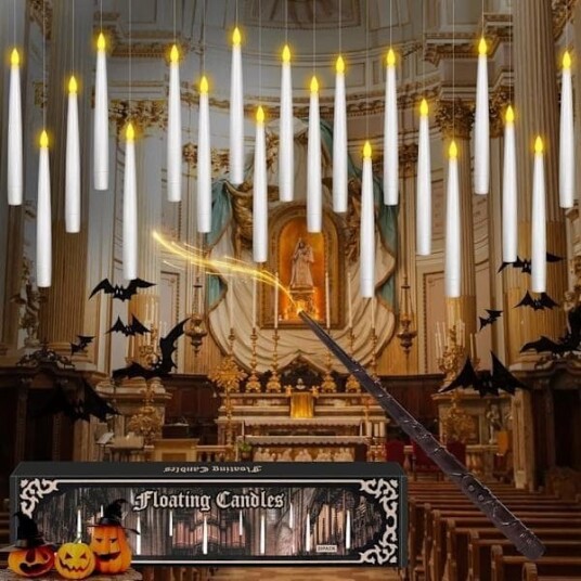 Halloween Flytende LED-lys med Tryllestav 20 stk