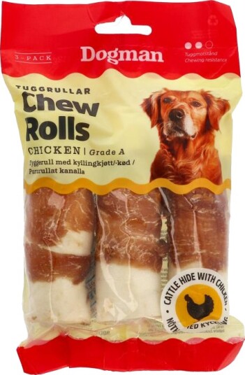 Dogman Tyggeruller Kylling Hundegodbit 112 G