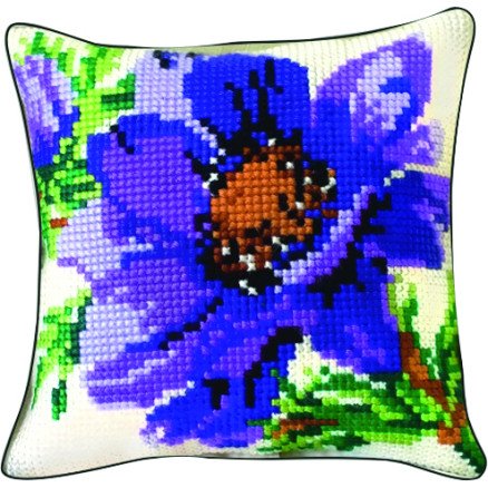 Permin Broderisett Stemor jordbær med tråd 35x35cm