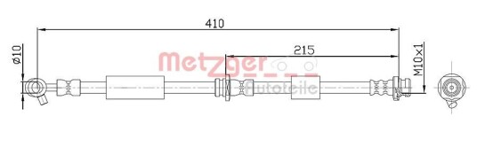 Bremseslange METZGER 4112537