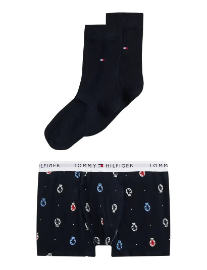 Tommy Hilfiger Gift Set Trunk & Socks Boxed Navy 140-152 Tommy Hilfiger Gift Set Trunk & Socks Boxed Navy 140-152