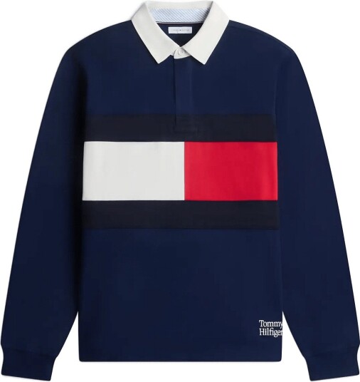 Tommy Hilfiger Flag Rugby CARBON NAVY XS