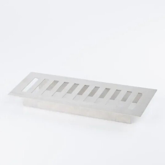 Ventilrist børstet stål 26,5 x 10cm - inkl kassett Ventilrist børstet stål 26,5 x 10cm - inkl kassett