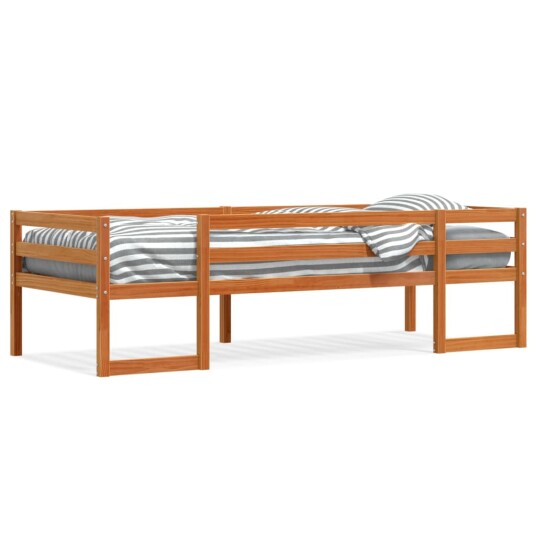  Sengeramme for barn voksbrun 90x200 cm heltre furu 8721102798412