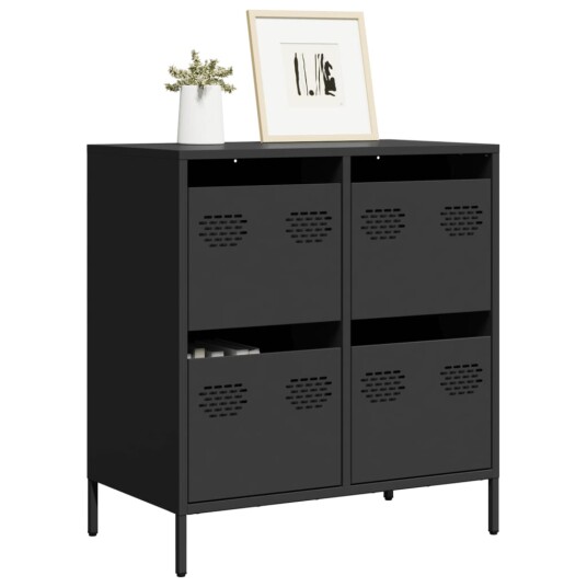  Oppbevaringskap svart 68x39x73,5 cm kaldvalset stål 8721102930133