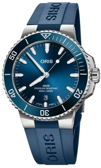 Oris Herreklokke 01 733 7787 4135 07 4 22 35FC Aquis Blå/Gummi