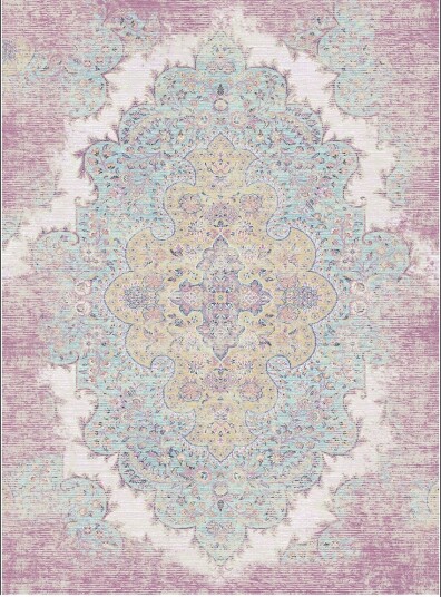 Wilton teppe Badem rosa/multi Størrelse: 130 x 190 cm